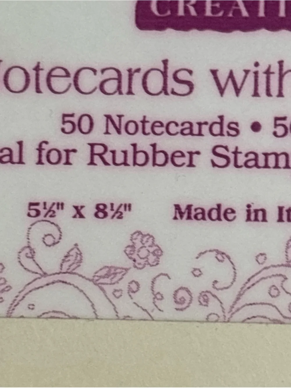 Vintage 2001 PSX Designs Note Cards & Envelope Total 100 Made In Italy Sealed